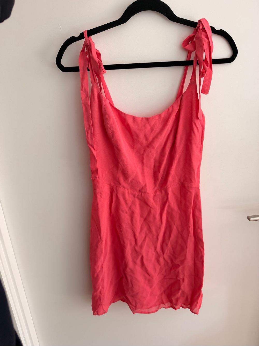 Reformation Tie-Shoulder Pink Women's Dress